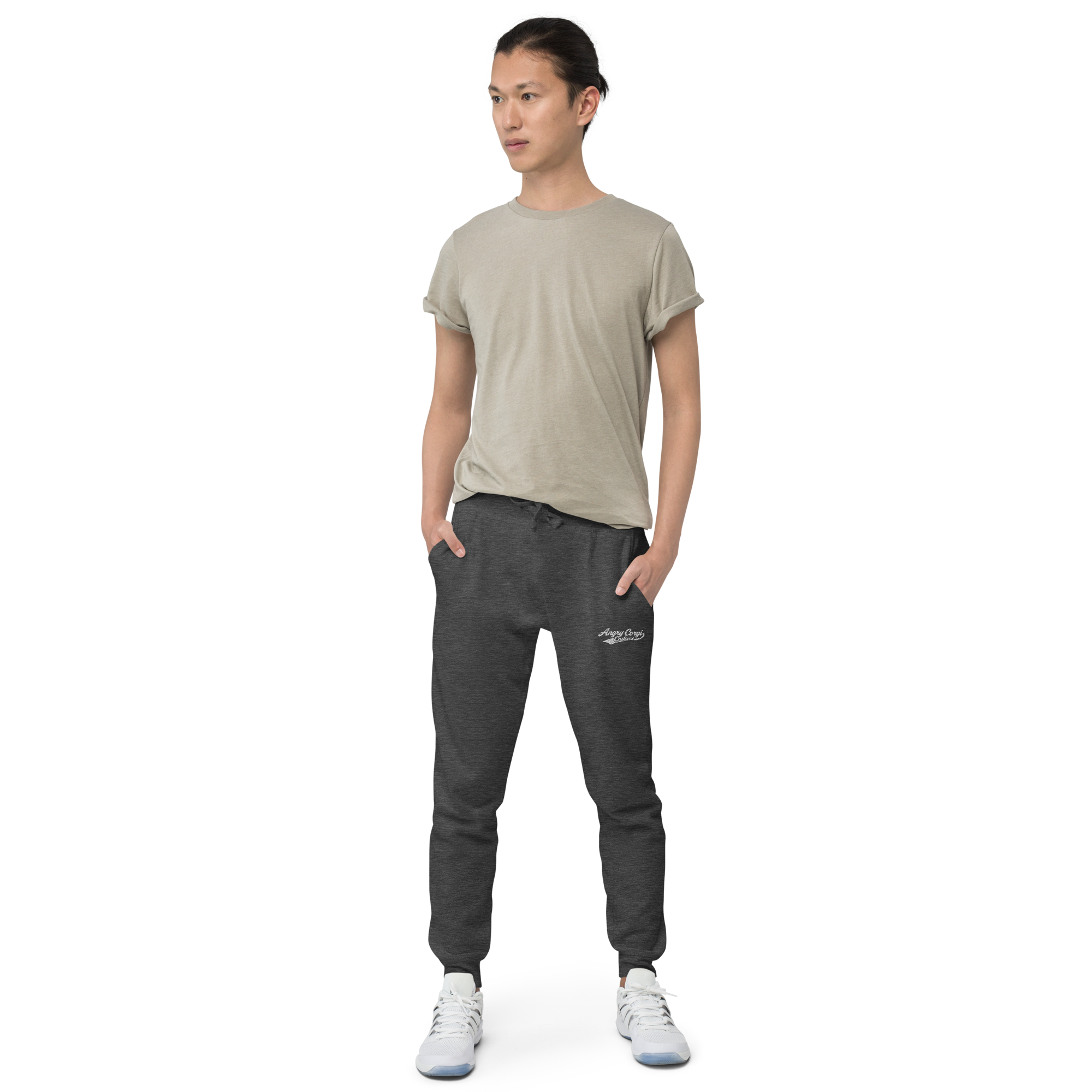 Angry Corgi Customs Embroidered Unisex Fleece Sweatpants – Premium Everyday Comfort