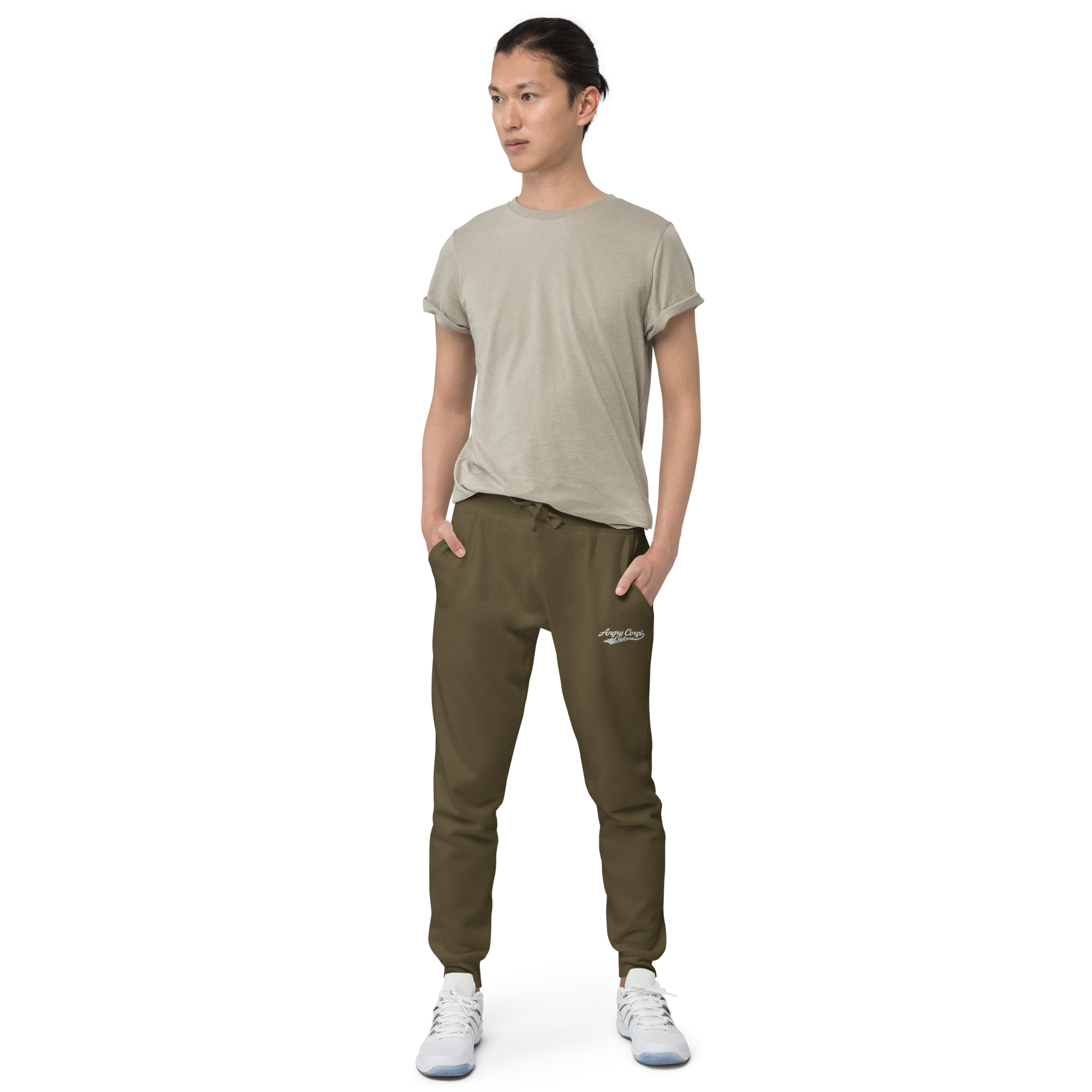 Angry Corgi Customs Embroidered Unisex Fleece Sweatpants – Premium Everyday Comfort