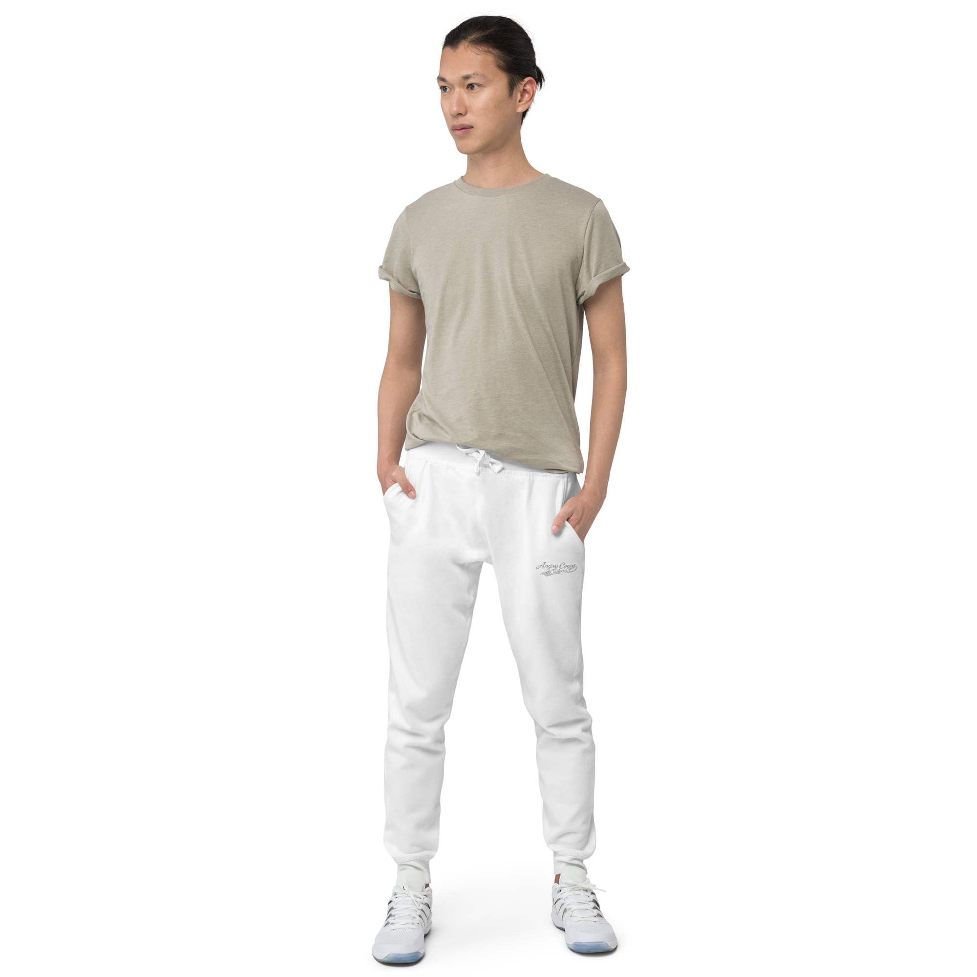 Angry Corgi Customs Embroidered Unisex Fleece Sweatpants – Premium Everyday Comfort