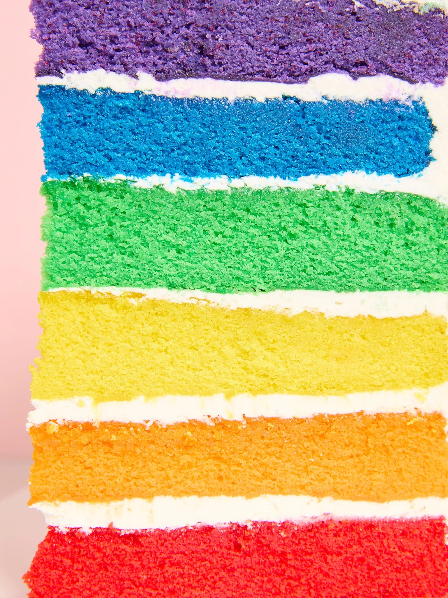 rainbow cake from jennivees bakery in chicago, a queer owned and operated bakery, photo by mark hawk