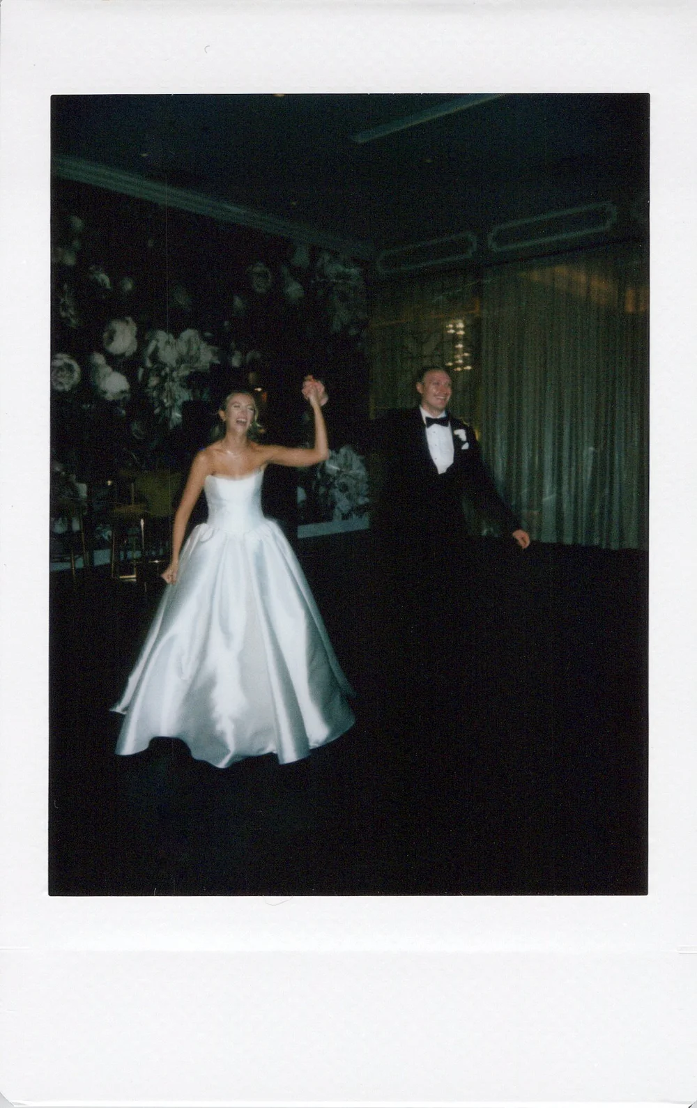 Bride and groom entering their Chicago wedding reception