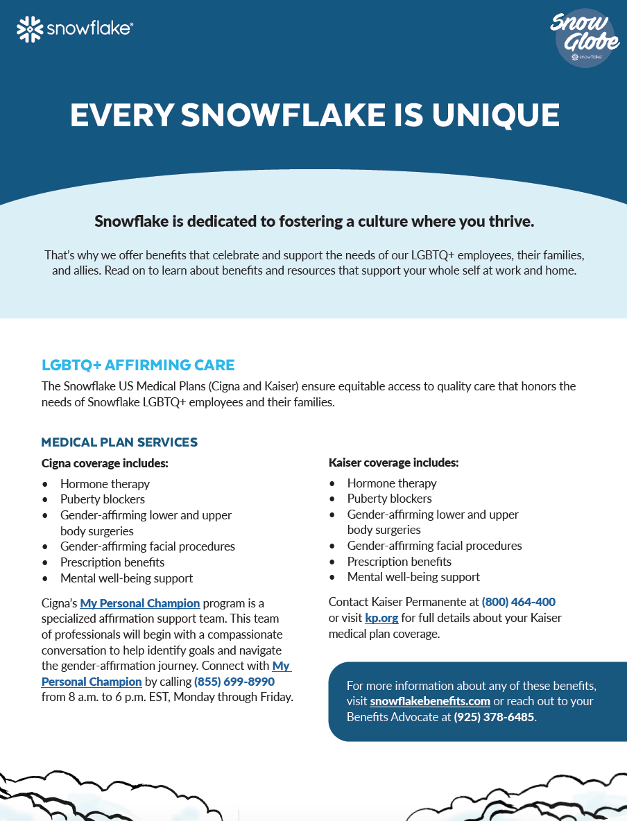 Snowflake Inclusive Benefits Poster Campaign ??? Autumn Sharp, MFA