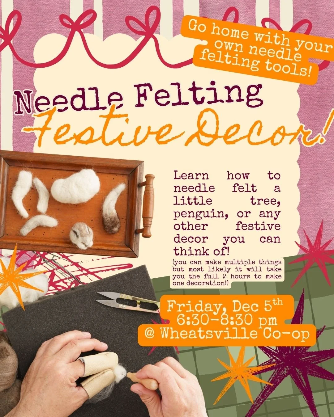 Festive Needle Felting Decor