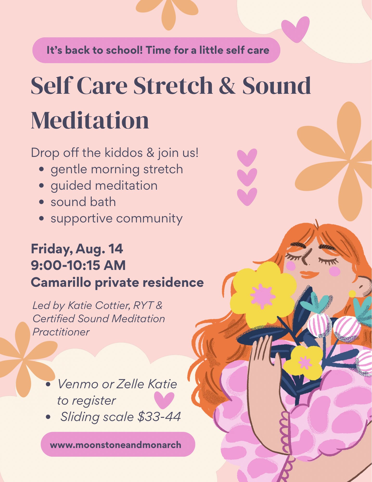 Pink And Orange Playful Illustrated Self Care Event Flyer.png