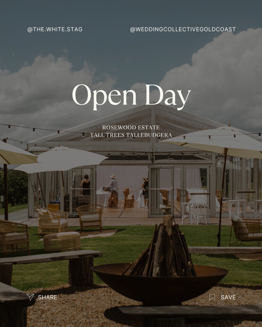 This time next week! 🖤 #TheWhiteStag⁠
⁠
Two venues managed by The White Stag are opening their doors as part of the Wedding Collective Gold Coast next Sunday!⁠
⁠
Secure your free tickets and learn more via @weddingcollectivegoldcoast