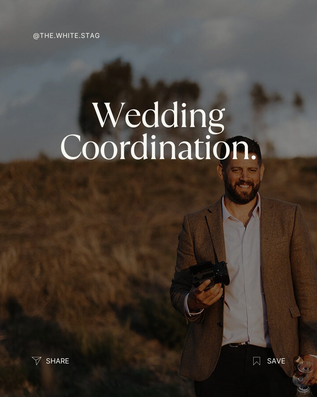 Coordination that lets you be fully present on your wedding day 🖤 #TheWhiteStag⁠
⁠
With Drew overseeing the details &ndash; timelines, vendors and everything behind the scenes &ndash; your day unfolds seamlessly, calmly and exactly as planned. From 