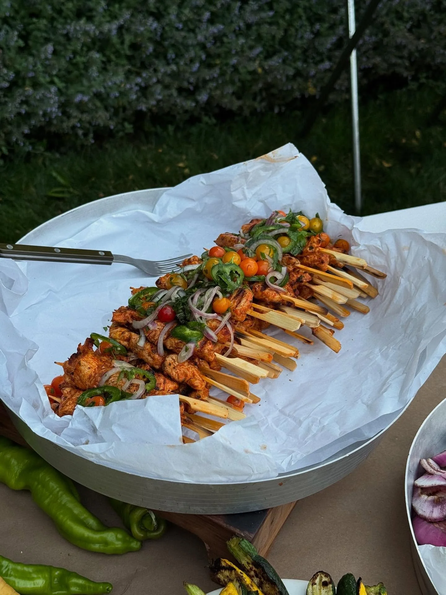 Grilled Chicken Skewers always on our menu 💚 get your shabbat order in