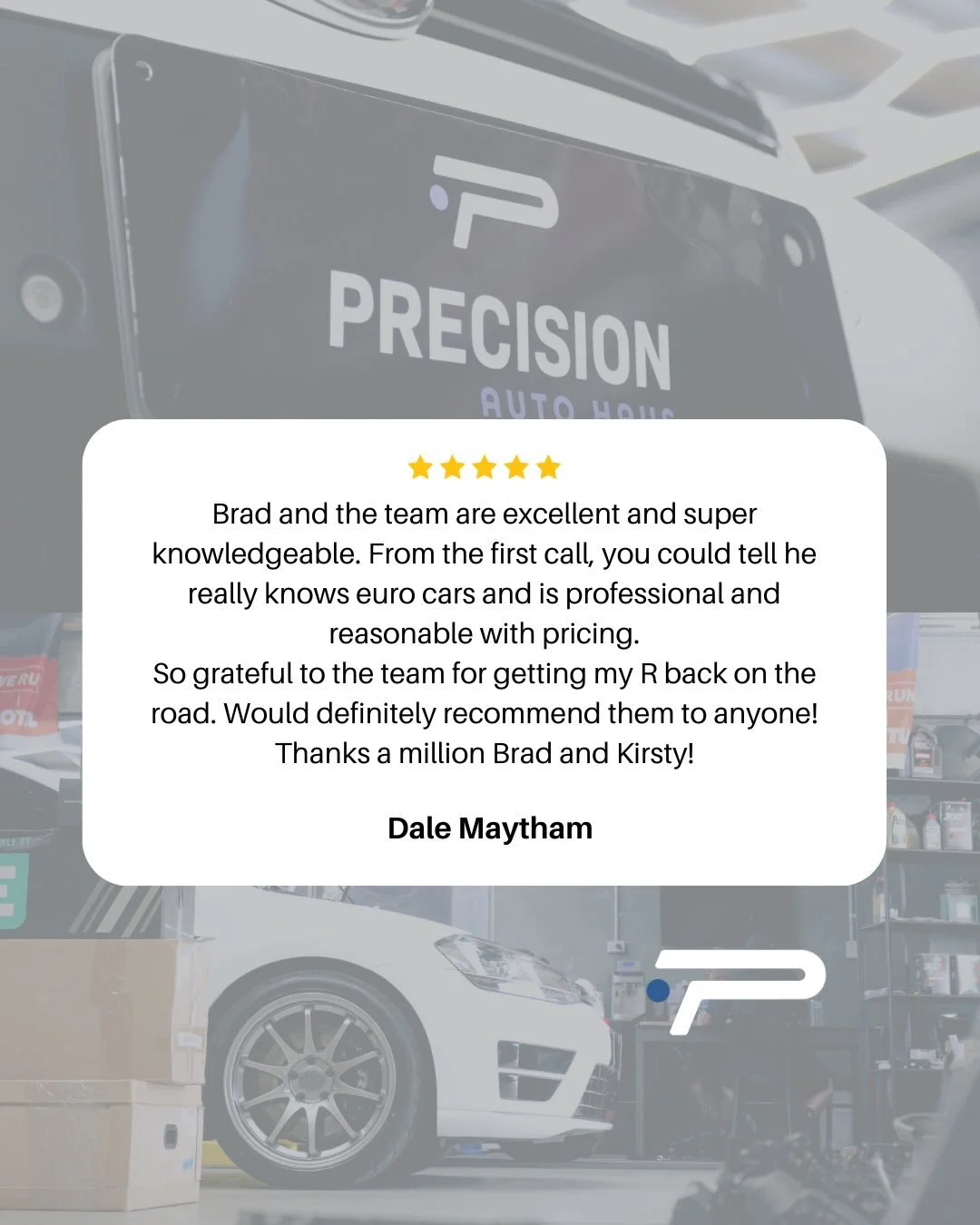 At Precision Auto Haus, we take pride in delivering top-tier service - and it shows in our reviews!

From logbook servicing, Repairs, Maintenance to performance work! We have you covered!

📞 +61 404 051 989
📍 5/48 Irvine Drive, Malaga 6090
💻 www.p