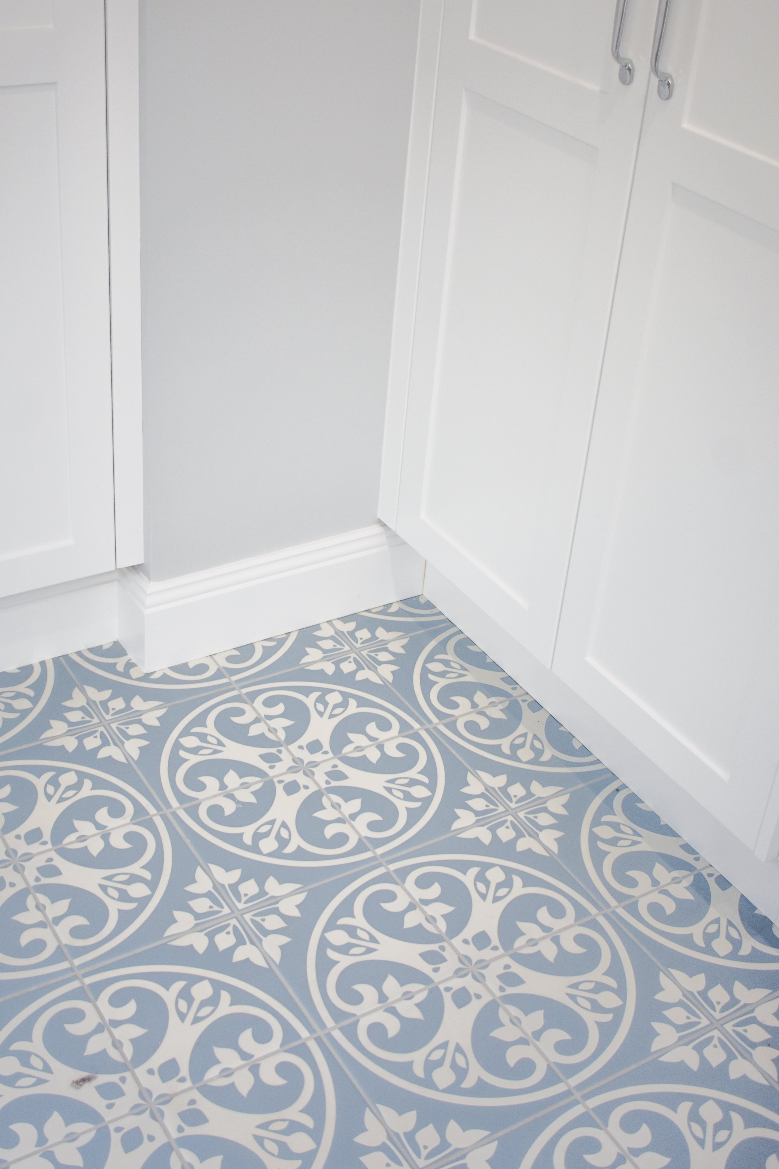 Tiles on the laundry renovation