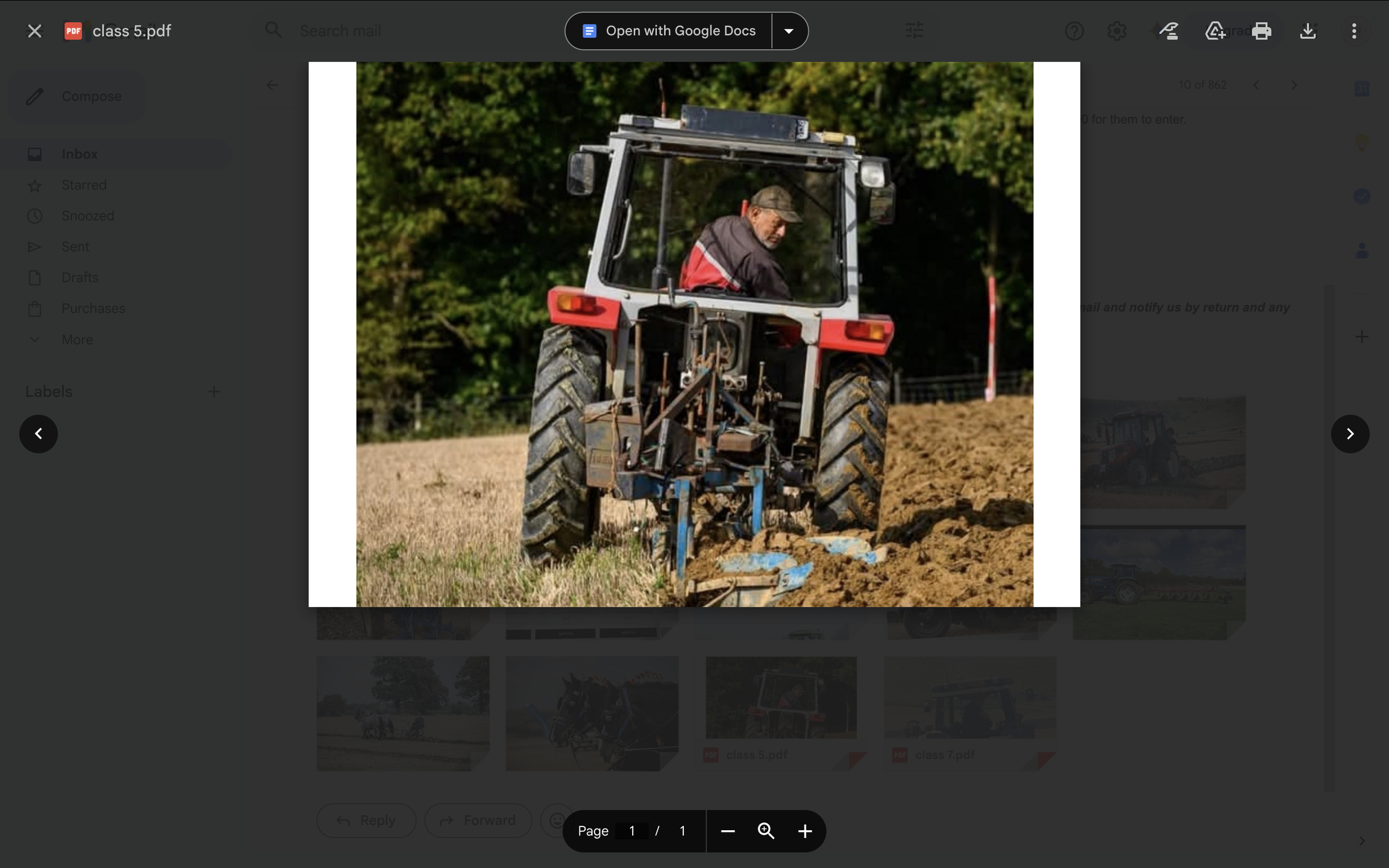 Class 5- Tractor & Reversible Plough Local
