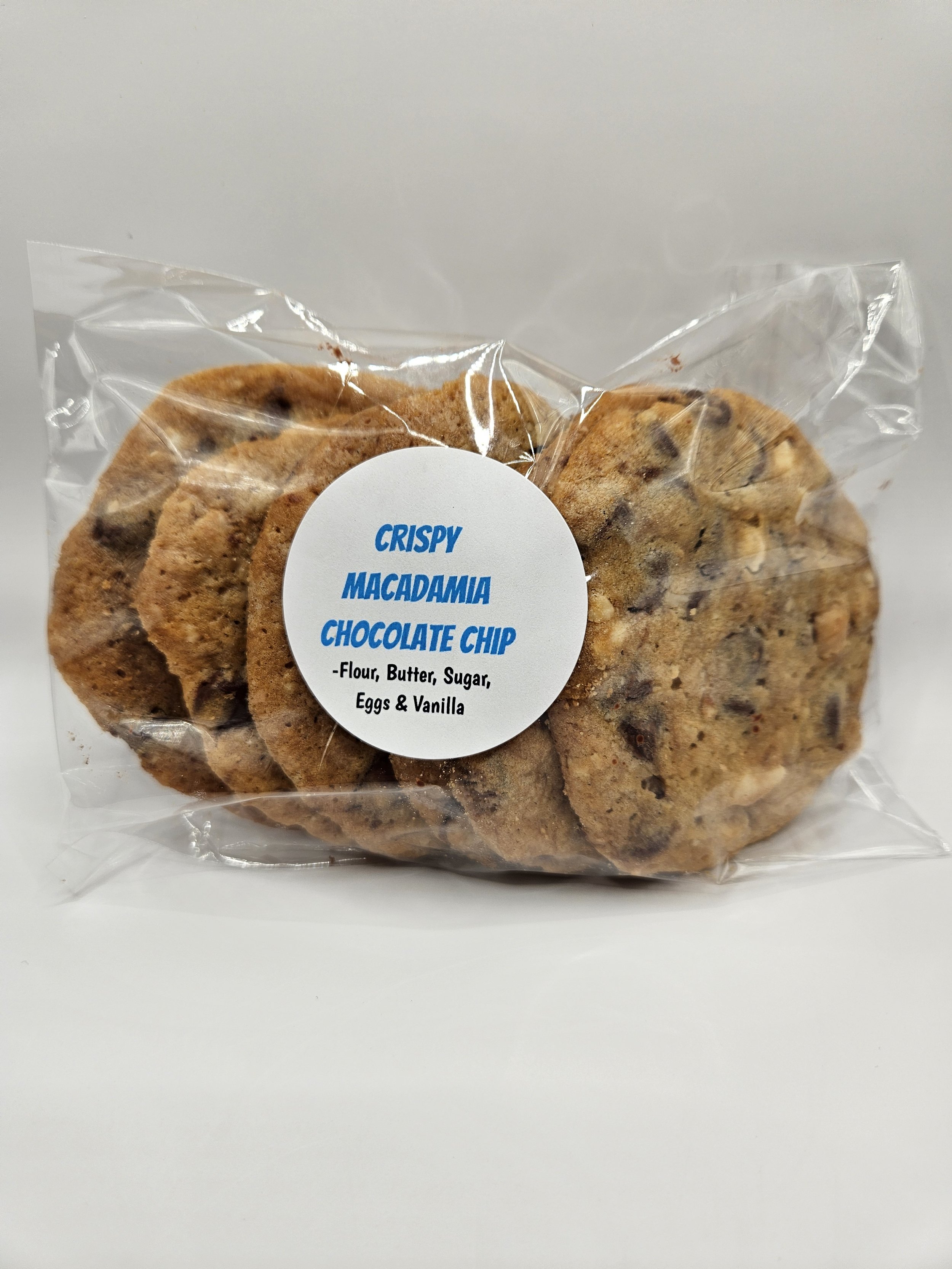 Crispy Macadamia Chocolate Chip Cookies