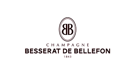 Logo de la marque de champagne Besserat de Bellefon avec un symbole 'BB' et le nom en dessous.