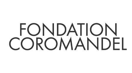 Logo de la Fondation Coromandel en texte noir sur fond blanc.