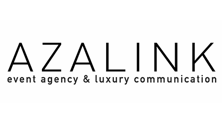 Logo de l'agence Azalink, spécialisée dans l'événementiel et la communication de luxe.