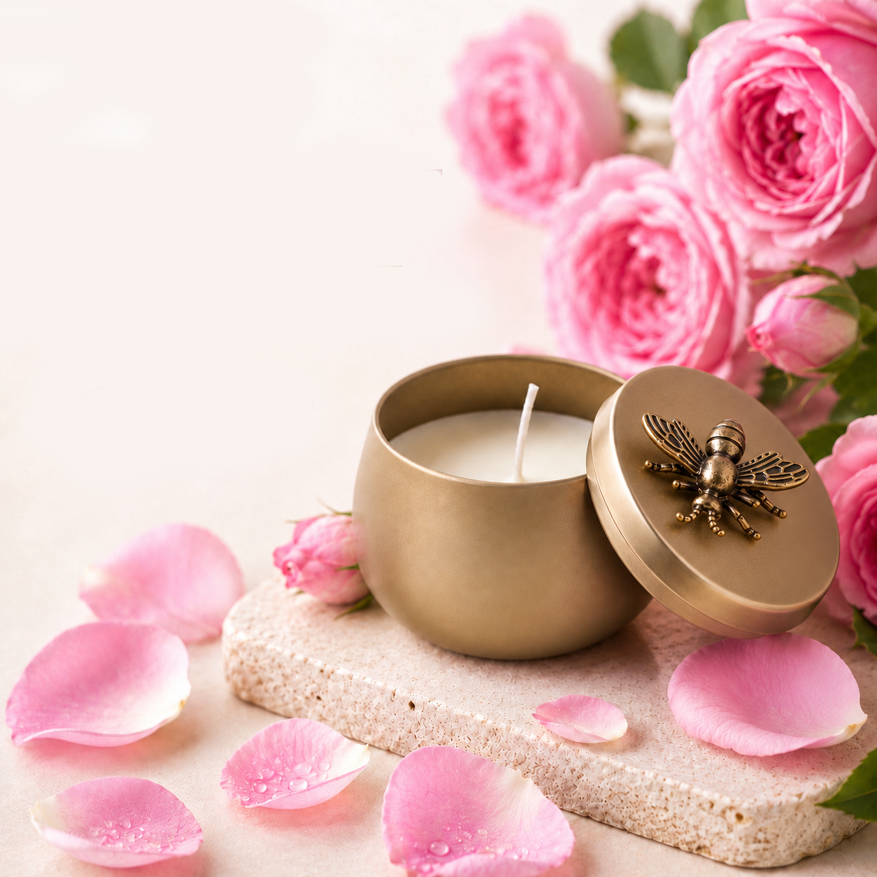 Bulgarian Rose Beeswax Candle