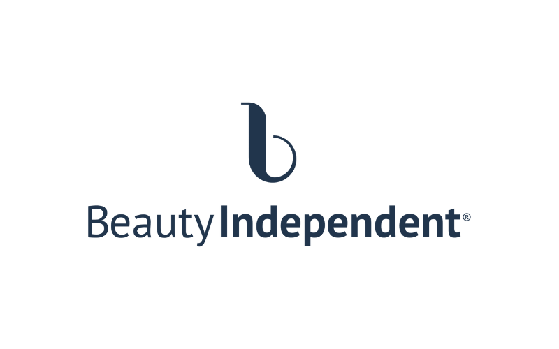Beauty Independent logo with a stylized lowercase 'b' and the company name in blue text.