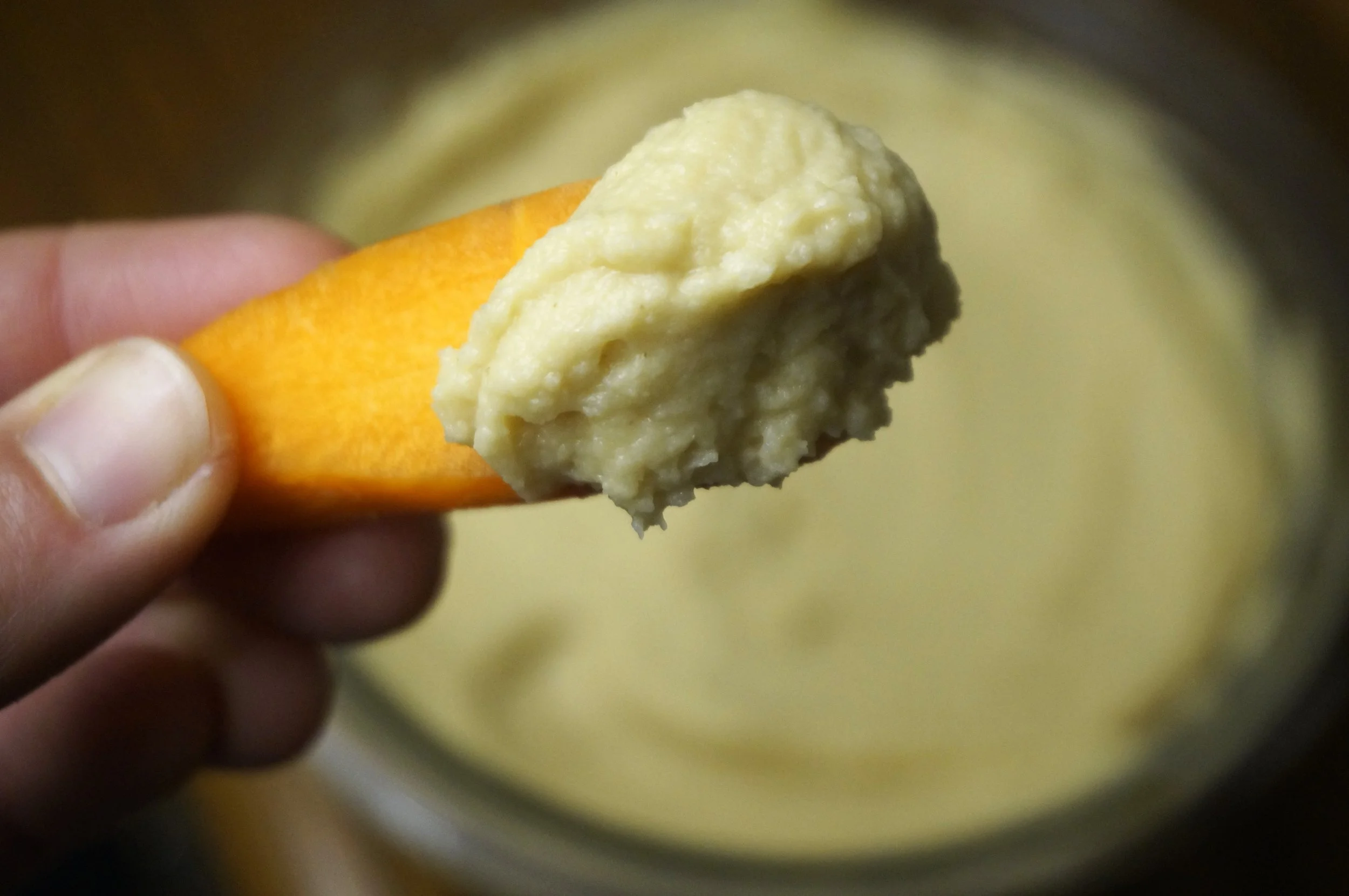 Hummus with carrot.JPG
