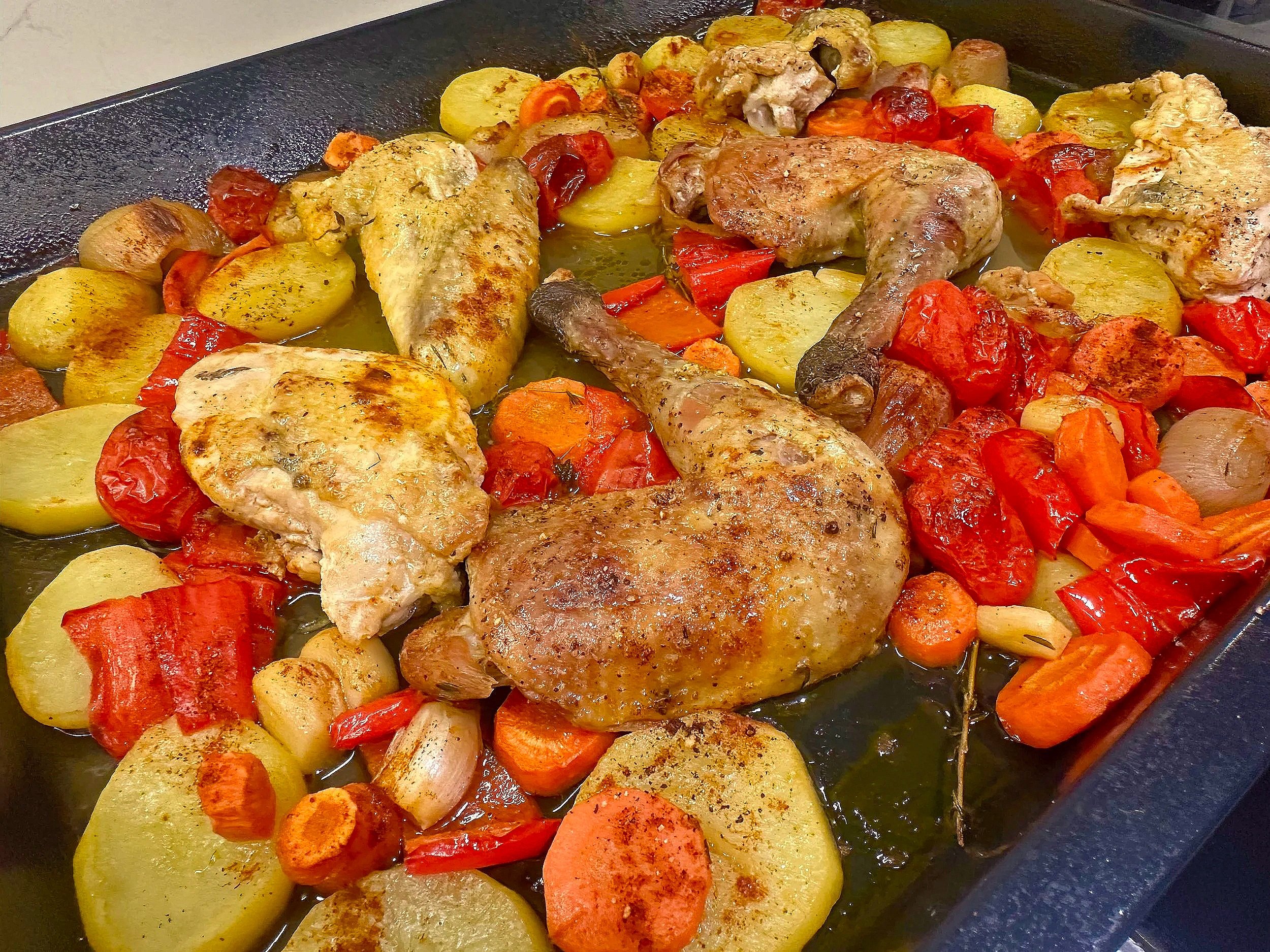 Roasted guinea fowl with light beer