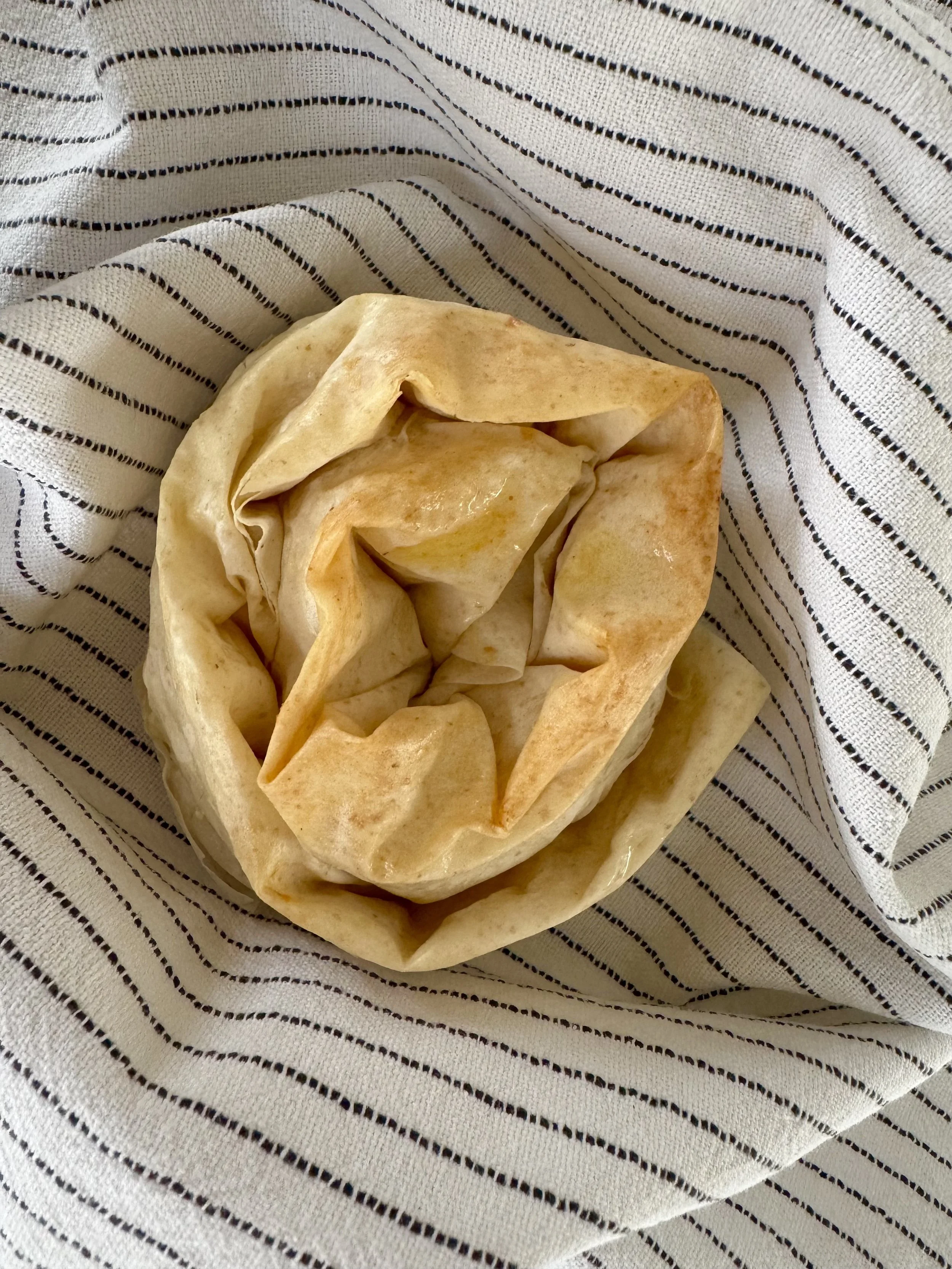 Bulgarian banitza with quail eggs