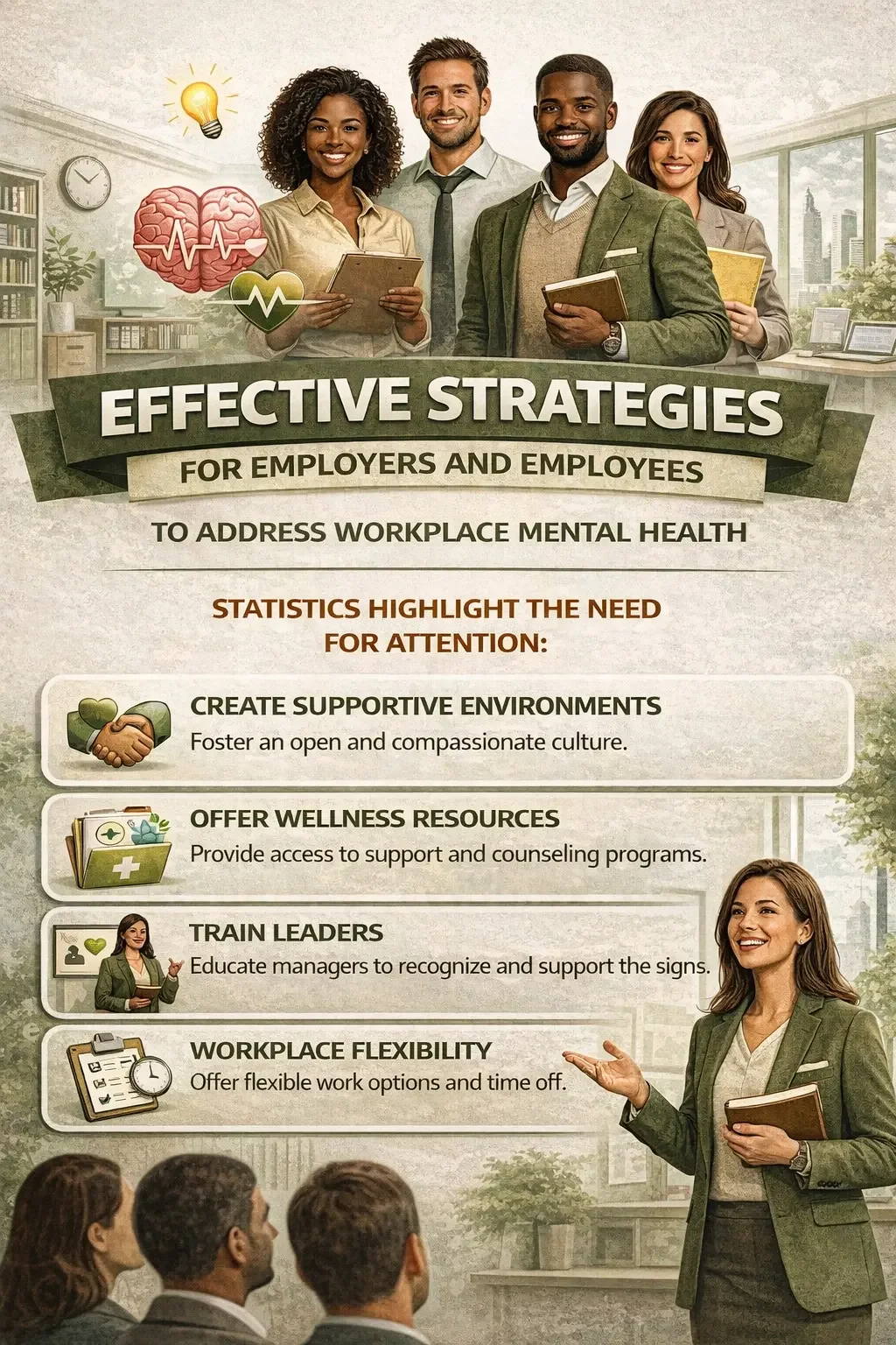 Strategies for Employers and Employees to Address Mental Health in the Workplace.