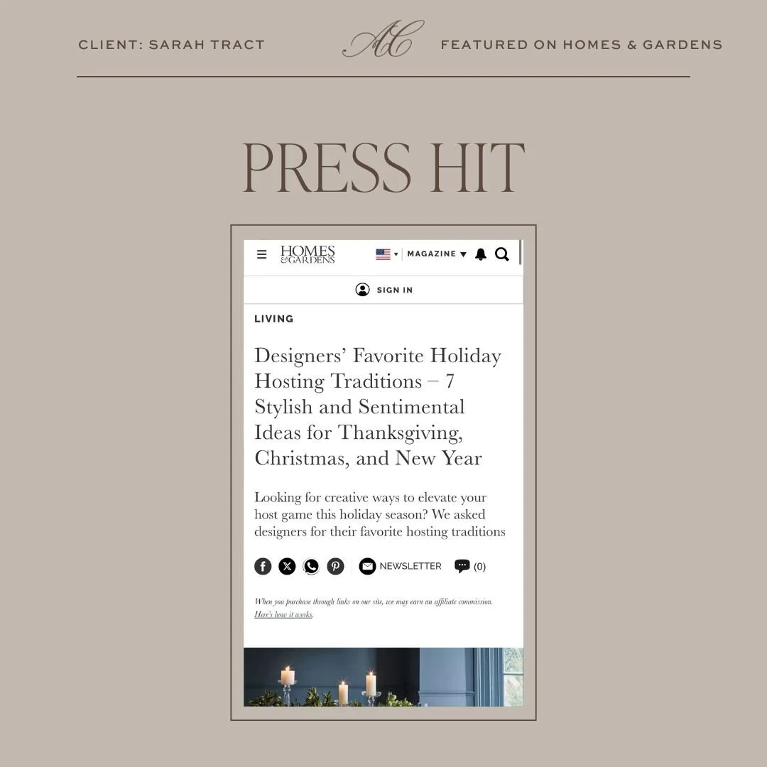 @homesandgardensofficial tapped seven designers to share their holiday hosting traditions, just in time for Thanksgiving. And @sarahtract is one of them!

☁️ https://www.homesandgardens.com/living/designers-favorite-holiday-hosting-traditions