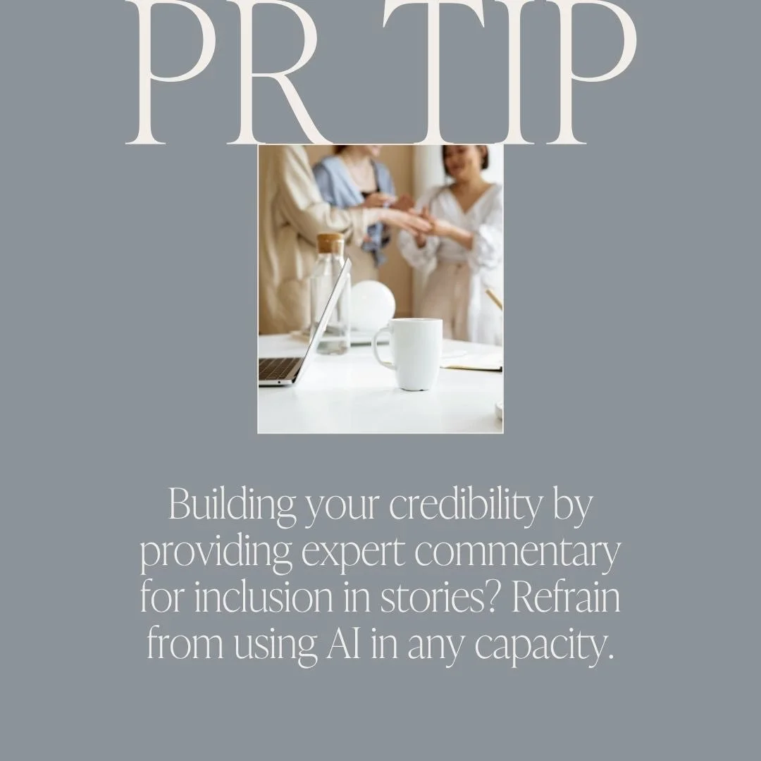 The use of AI in PR and media is a buzzy topic. While it can be beneficial for a business in many capacities, using it to create, refine, or edit your commentary for editorial opportunities is not one of them.

In fact, it's frowned upon by most medi