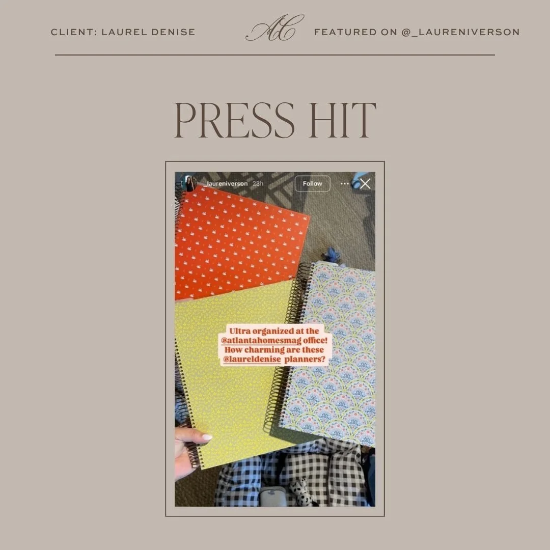When world's collide! @laureldenise outfitted the @atlantahomesmag team with planners. Enjoy all that organization, @_laureniverson and team!