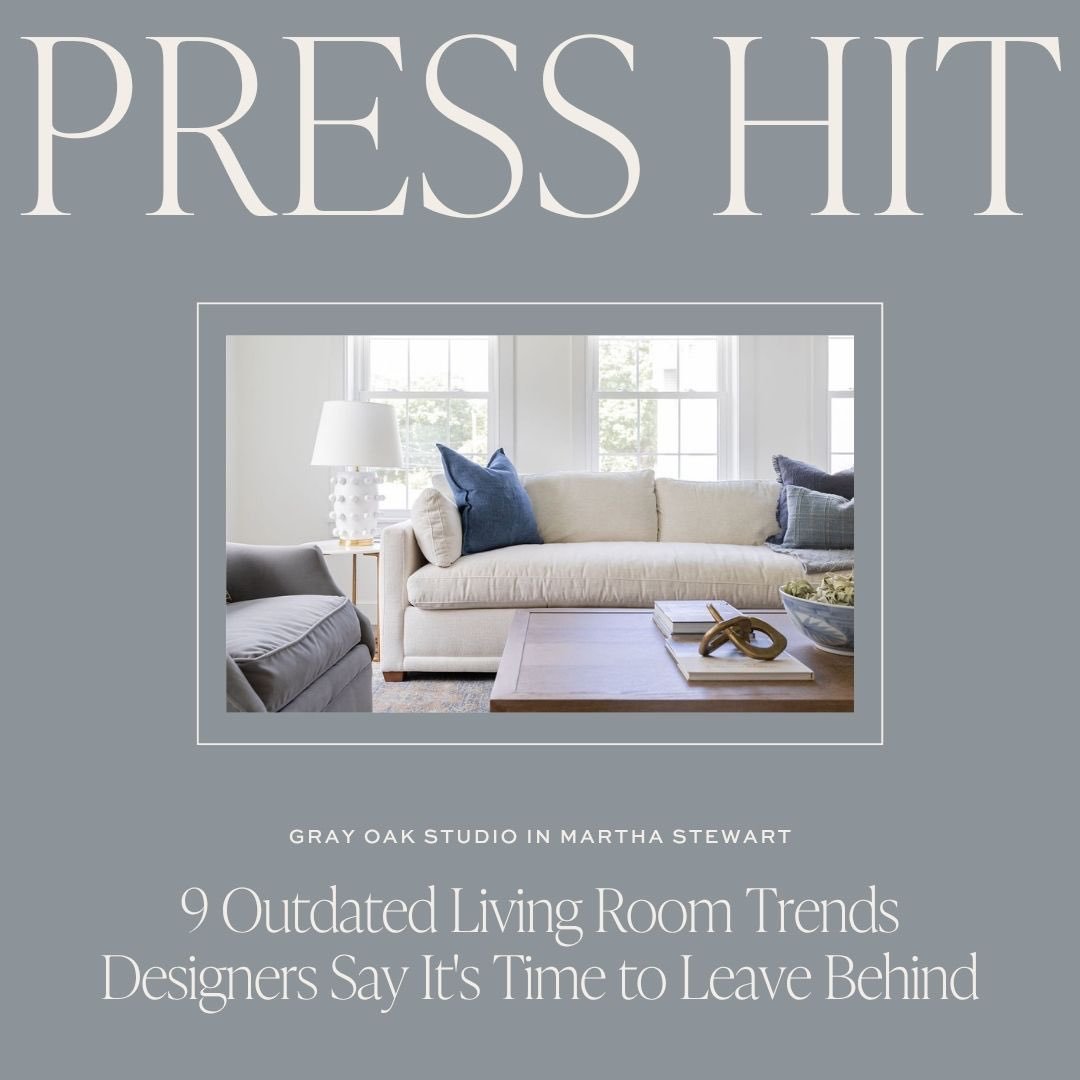 PSA: Overly ornate furniture is out. Find out why @grayoakstudio thinks so, and brush up on the other living room trends are on their way out now, courtesy of @marthastewart and @wordsbyangelika.

☁️ https://www.marthastewart.com/outdated-living-room