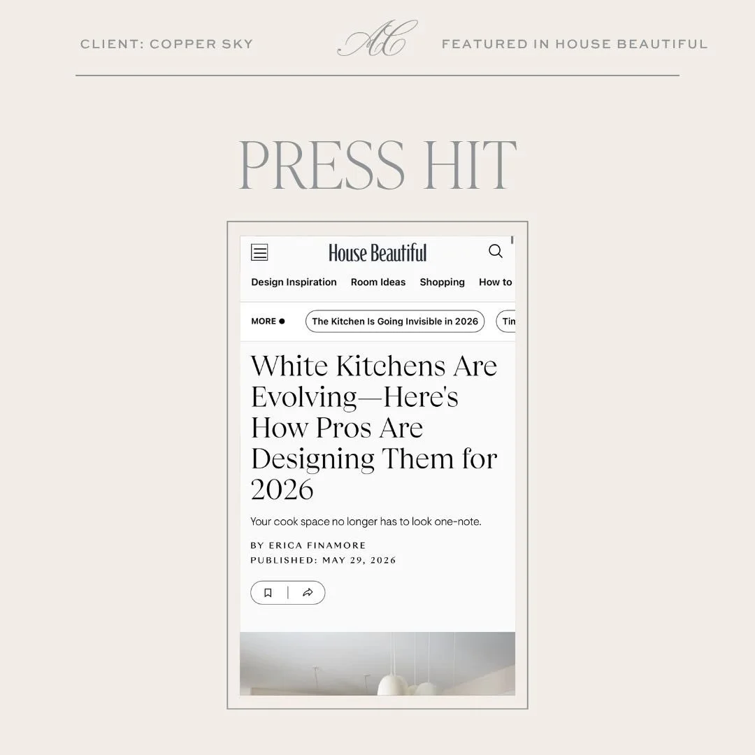 White kitchens in 2026 are warmer and full of texture, amongst many other things. Learn more about how they're different than what we've seen in years past straight from @copperskydesignremodel in @housebeautiful. Our thanks to @ericafinamore for the