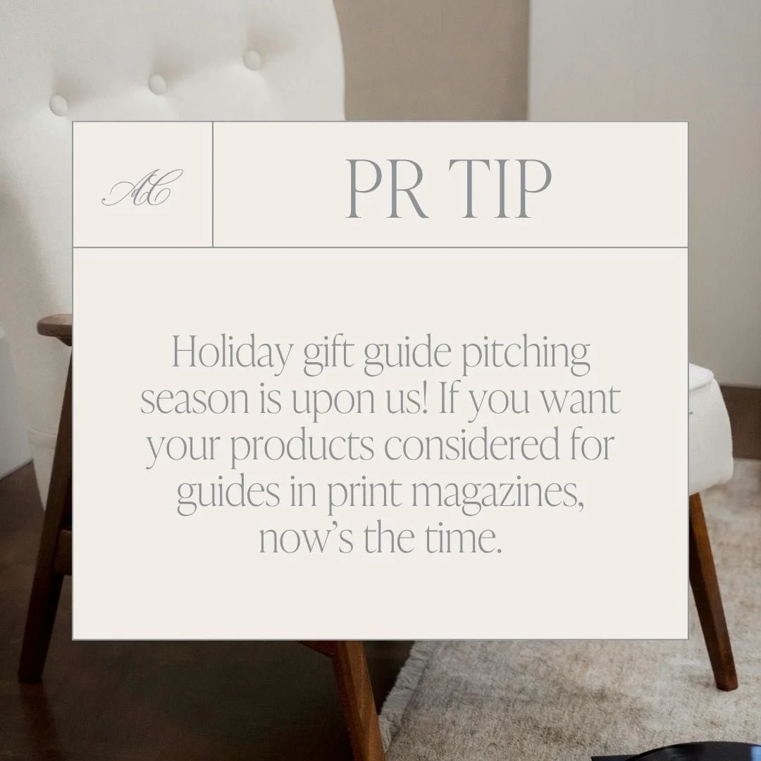 Are you ready for holiday gift guide pitching season? Here's what editors need right now in order to consider your products:

📷 High res photos on seamless white backgrounds
📝 Product details, including pricing and availability 
🎁 Samples to revie
