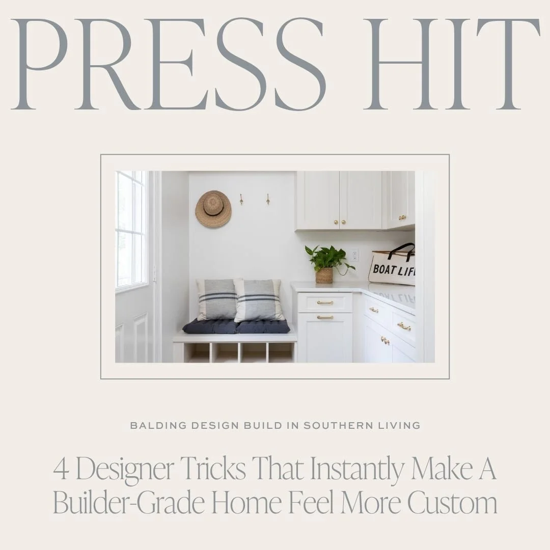 Builder grade with dreams of being custom? Catherine Balding of @balding_design_build to the rescue. Get her recommendations over on @southernliving. Our gratitude to @quincy.bulin for the opportunity!

☁️ https://www.southernliving.com/how-to-add-ch