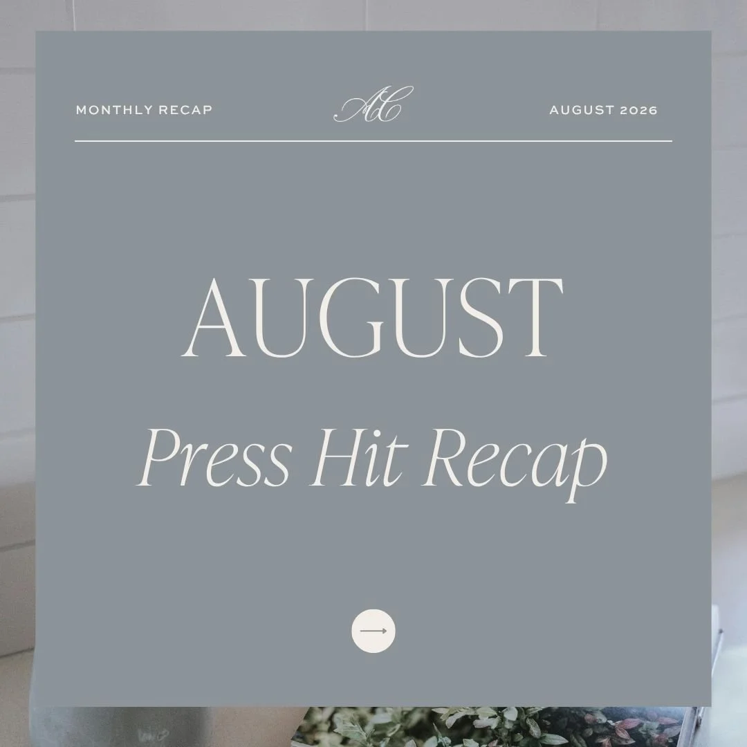 It's nearly mid-September, so yes, it's obvious that I'm quite behind in sharing our August recap. But for good reason, I promise! We've had a lot going on behind the scenes, and we happened to have had our best press month of the year, with over 150