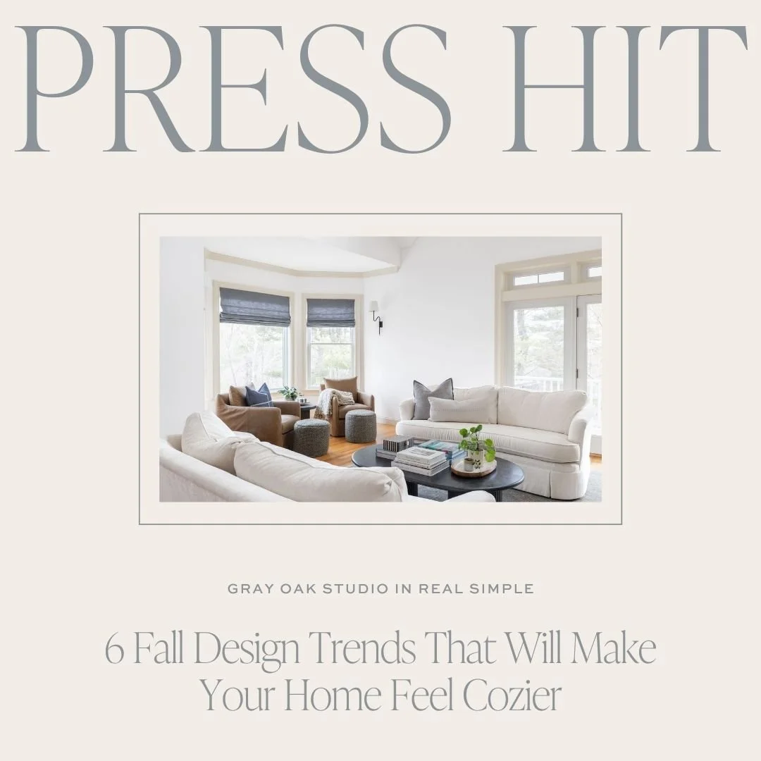 Fall design trends to cozy-up your home? Leah Hook of @grayoakstudio shared some ideas with @real_simple.

☁️ https://www.realsimple.com/fall-2026-design-trends-according-to-designers-12074058

Thank you, @alongobucco!