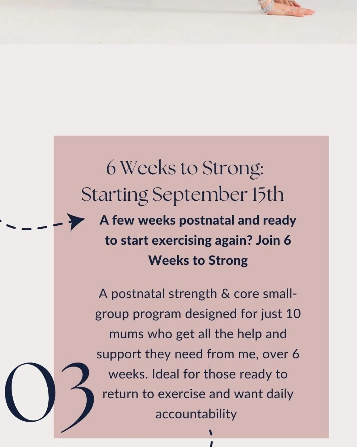 ✨6 Weeks to Strong✨ Starts Monday September 15th with just 10 spaces available!

If you&rsquo;re ready to get back to exercise after having a baby or time off but feel unsure where or how to start this is your next step.

A pilates &amp; strength-foc