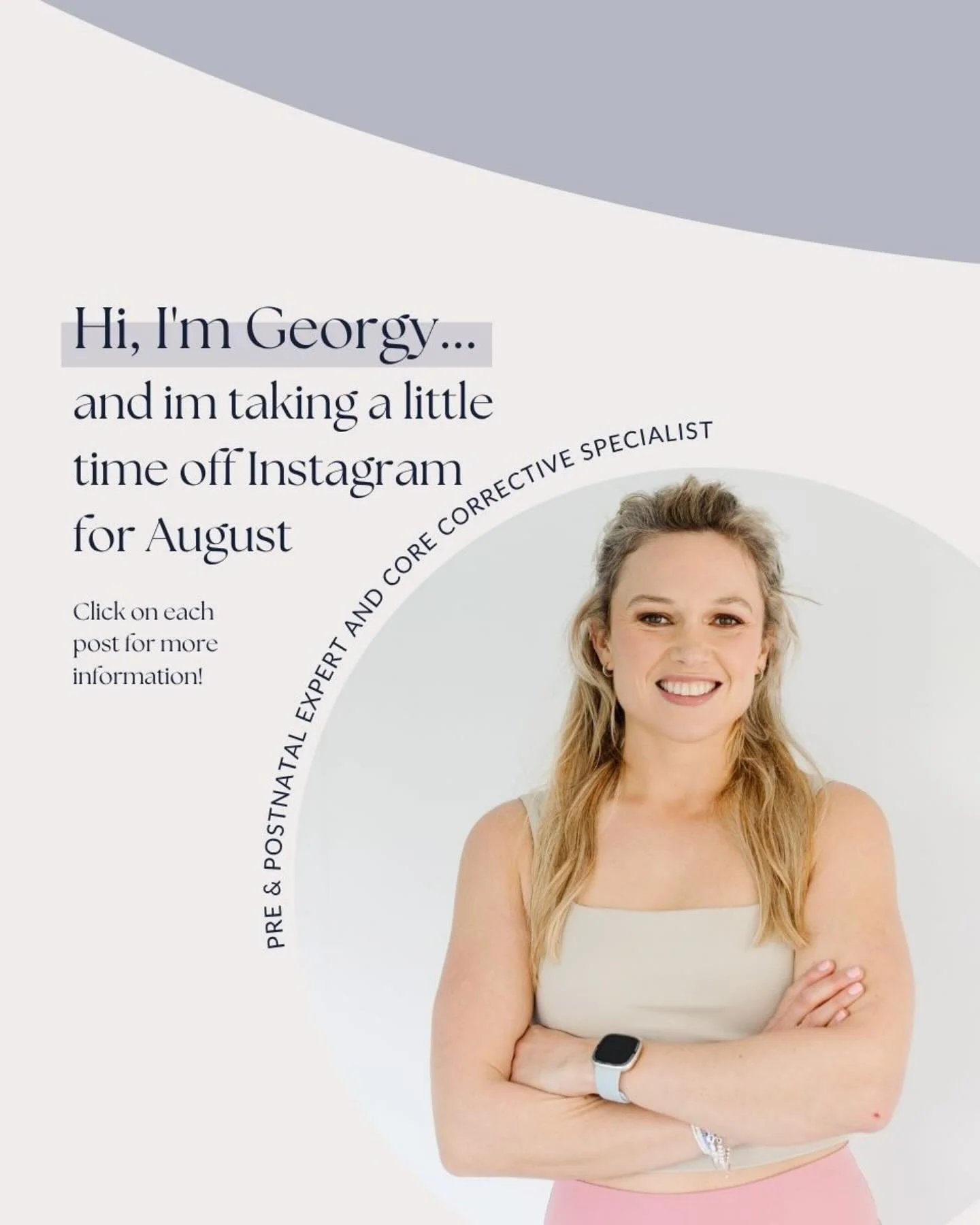 ✨ I&rsquo;m taking a little social media break &hellip; ✨

Hi, I&rsquo;m Georgy mum of three, pre &amp; postnatal fitness expert, and core corrective specialist. If you are new here you are SO welcome! Thank you for following my page but just to let 