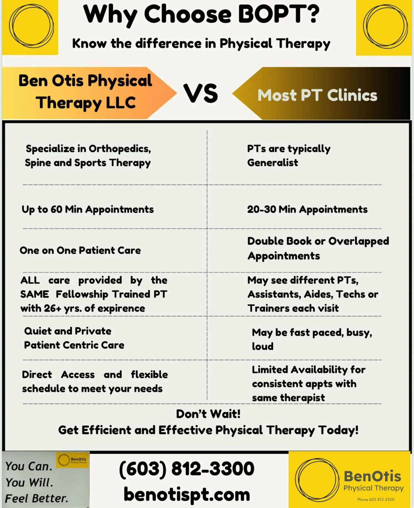 Take care of yourself this Summer at Ben Otis Physical Therapy
