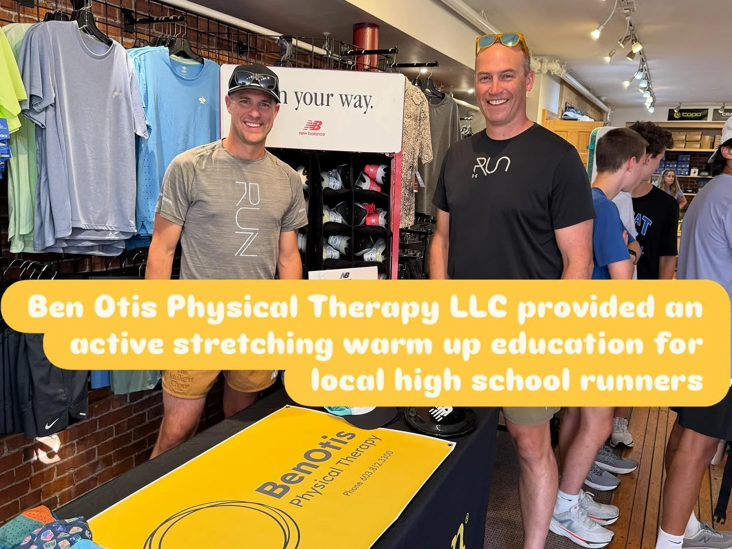 Ben Otis Physical Therapy LLC teamed up with the Summer Night Group Run and provided a quick stretching warm up education for the great Local High School Running Community  Answering that common question- do you warm up and then stretch??? Be sure to