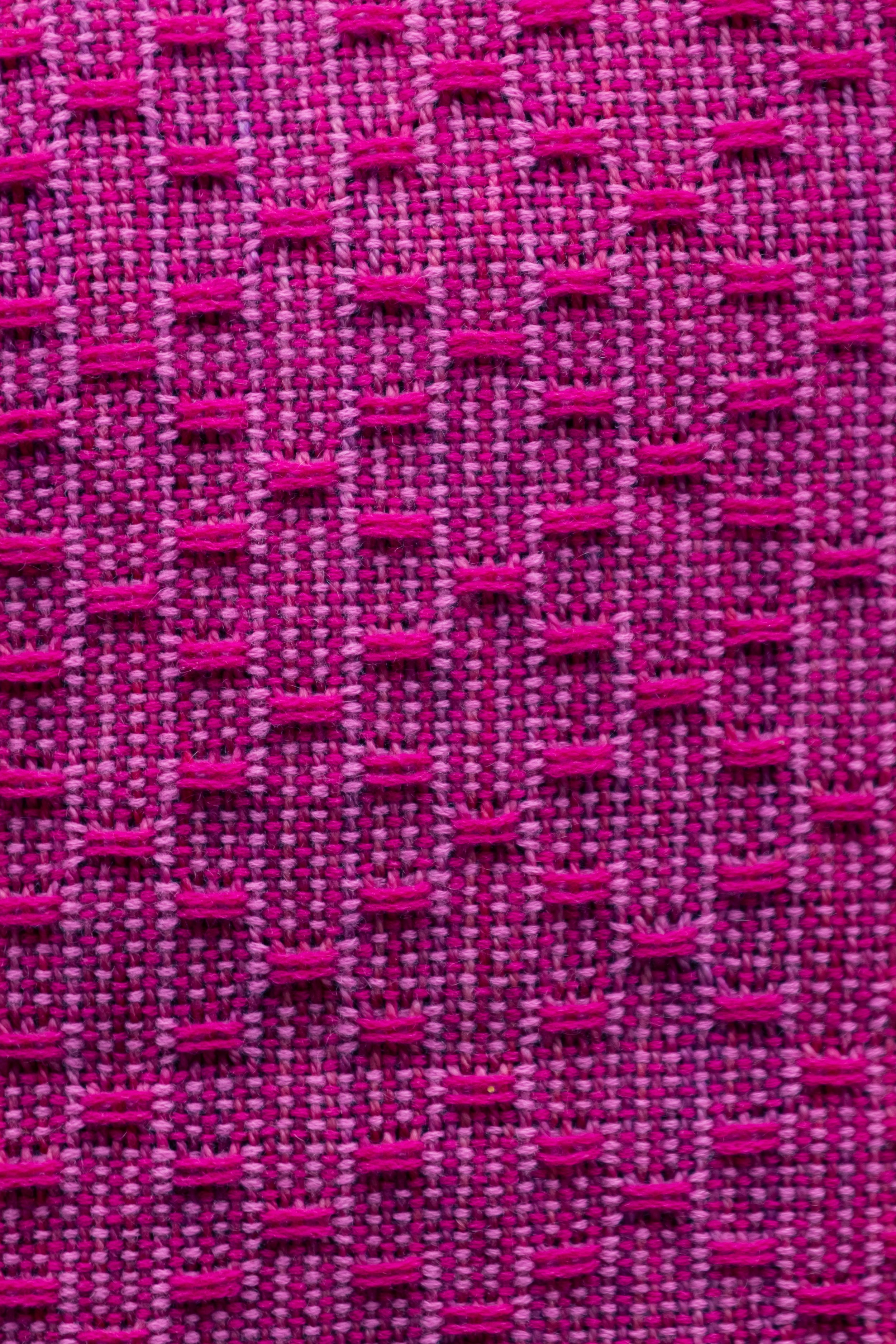 an unusual huck and tabby weave that I call 'starry' in a delicious merino warp and cashmere weft, giving a fine, soft, drapey warmth