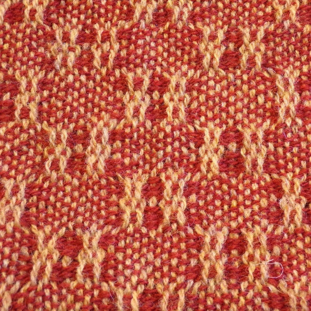 Knoll yarns of Yorkshire, pure new wool woven in a delicate Swedish lace weave