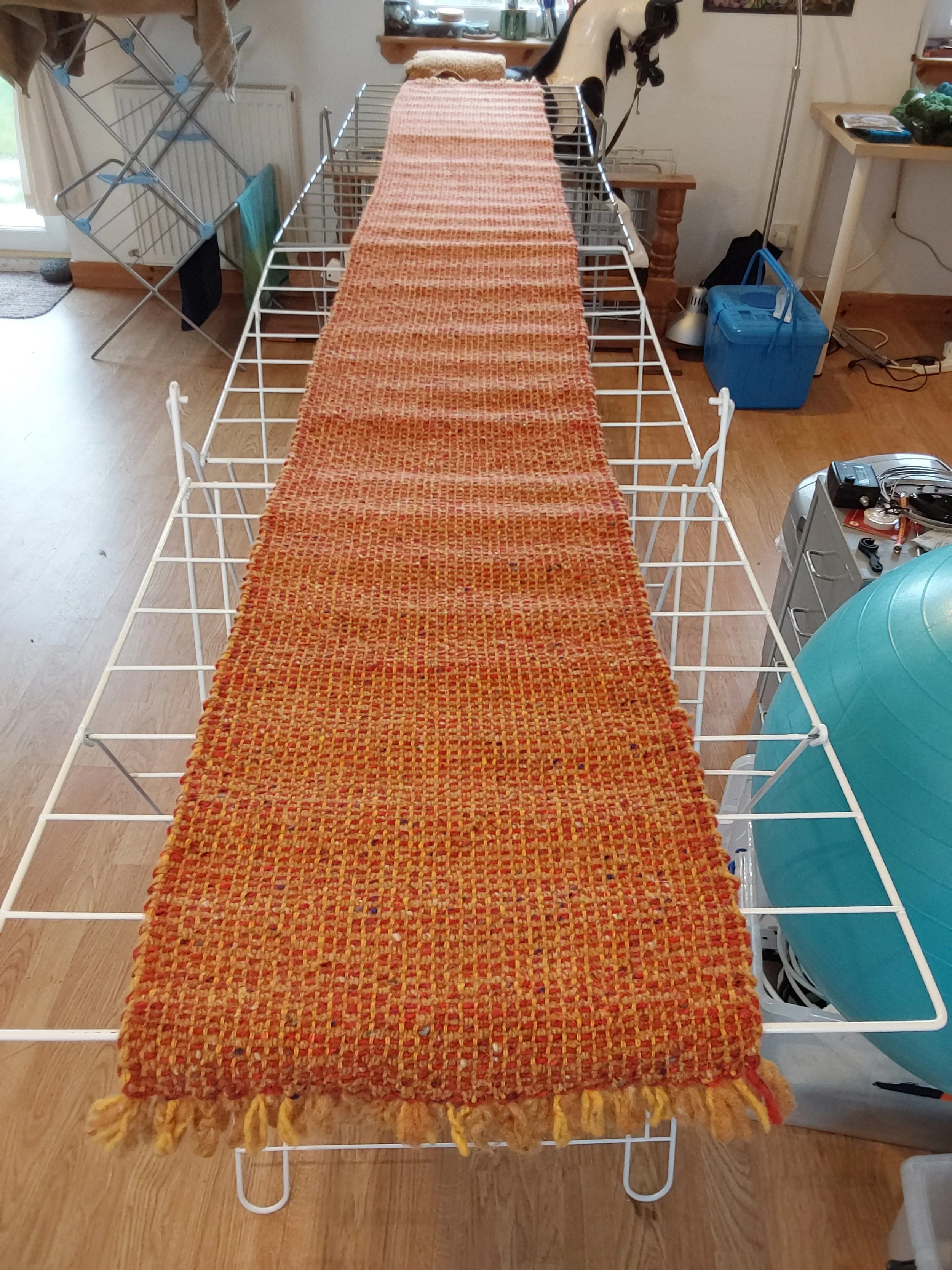 Bill&Moira curtain fabric fresh off the loom.jpeg