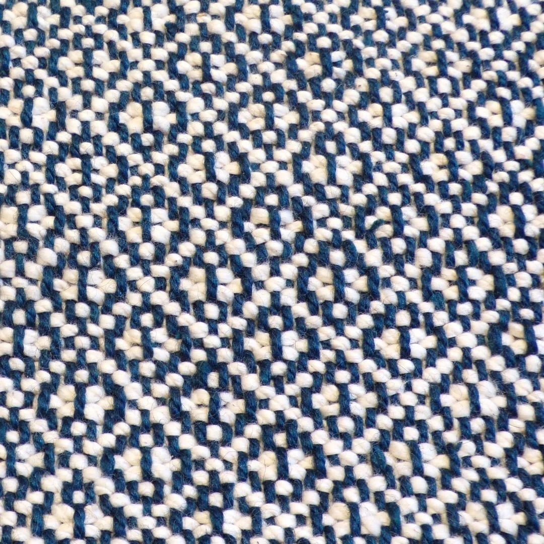 three-shaft twill 'point threading' in organic cotton
