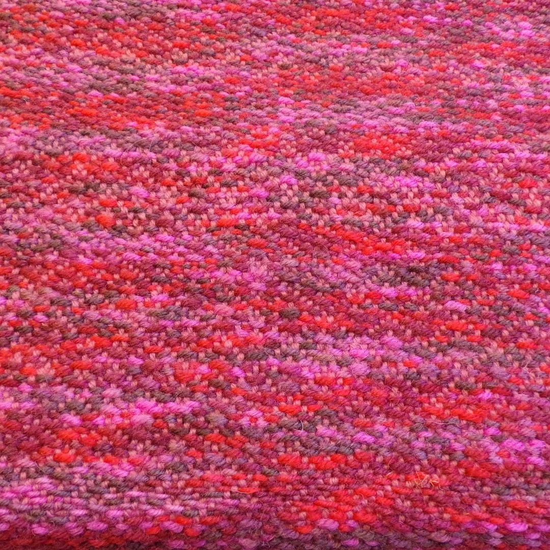 Yorkshire Spinners and New Lanark knitting wool, woven in a three shaft twill