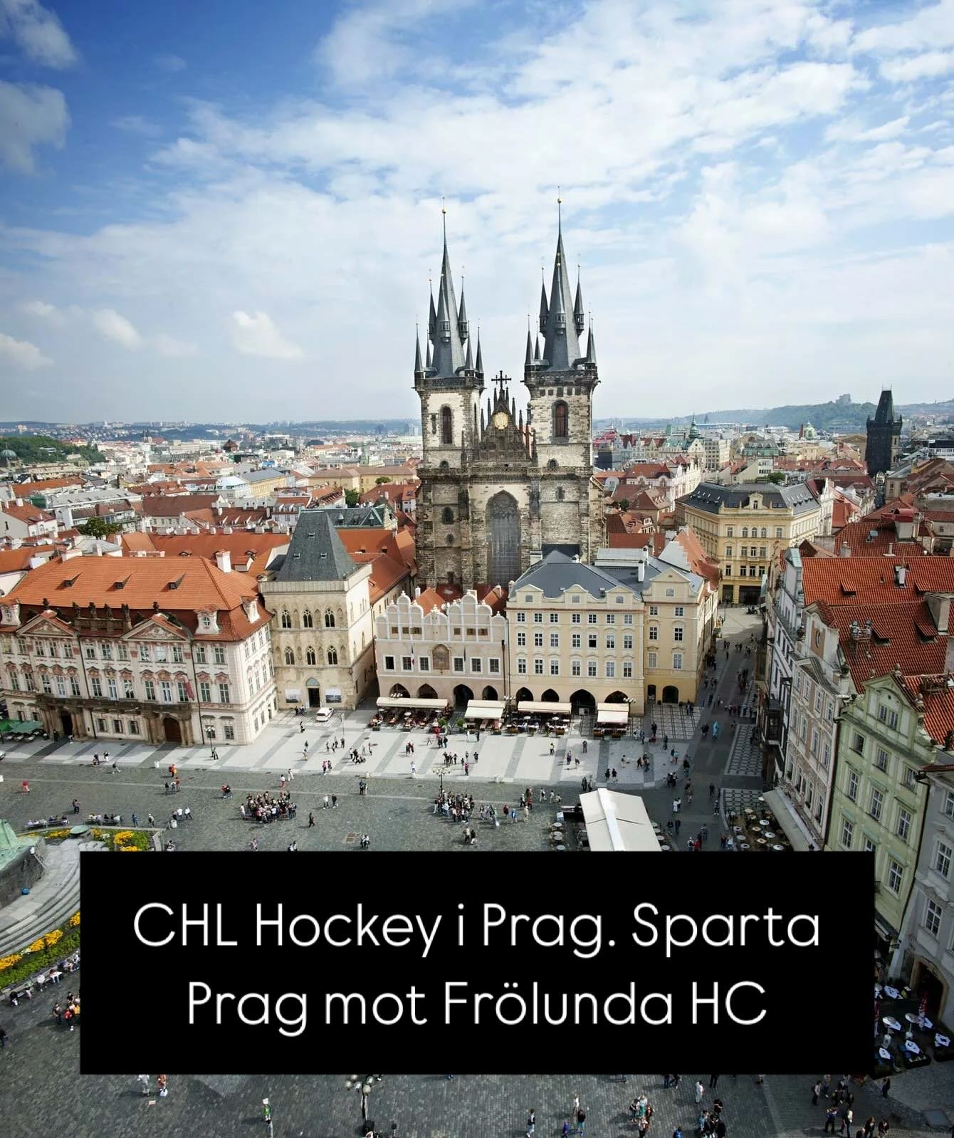 ➡️ Weekend i Prag med CHL Hockey.

F&ouml;lj med till Prag 5-7 september och upplev Champions Hockey League d&auml;r Sparta Prag m&ouml;ter Fr&ouml;lunda i O2 Arena i Prag.

Boendet &auml;r p&aring; fantastiska Hilton Prag som &auml;r mycket centralt