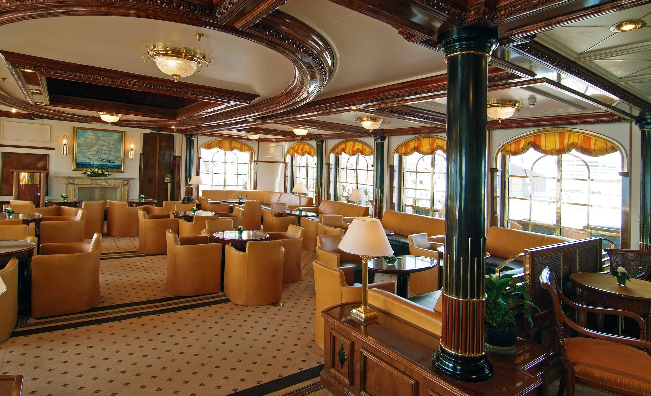 Lounge ombord på SEA CLOUD II