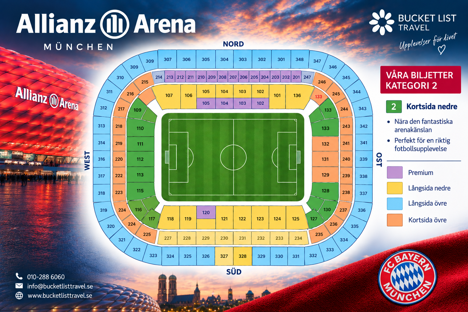 Biljetterna på Allianz Arena