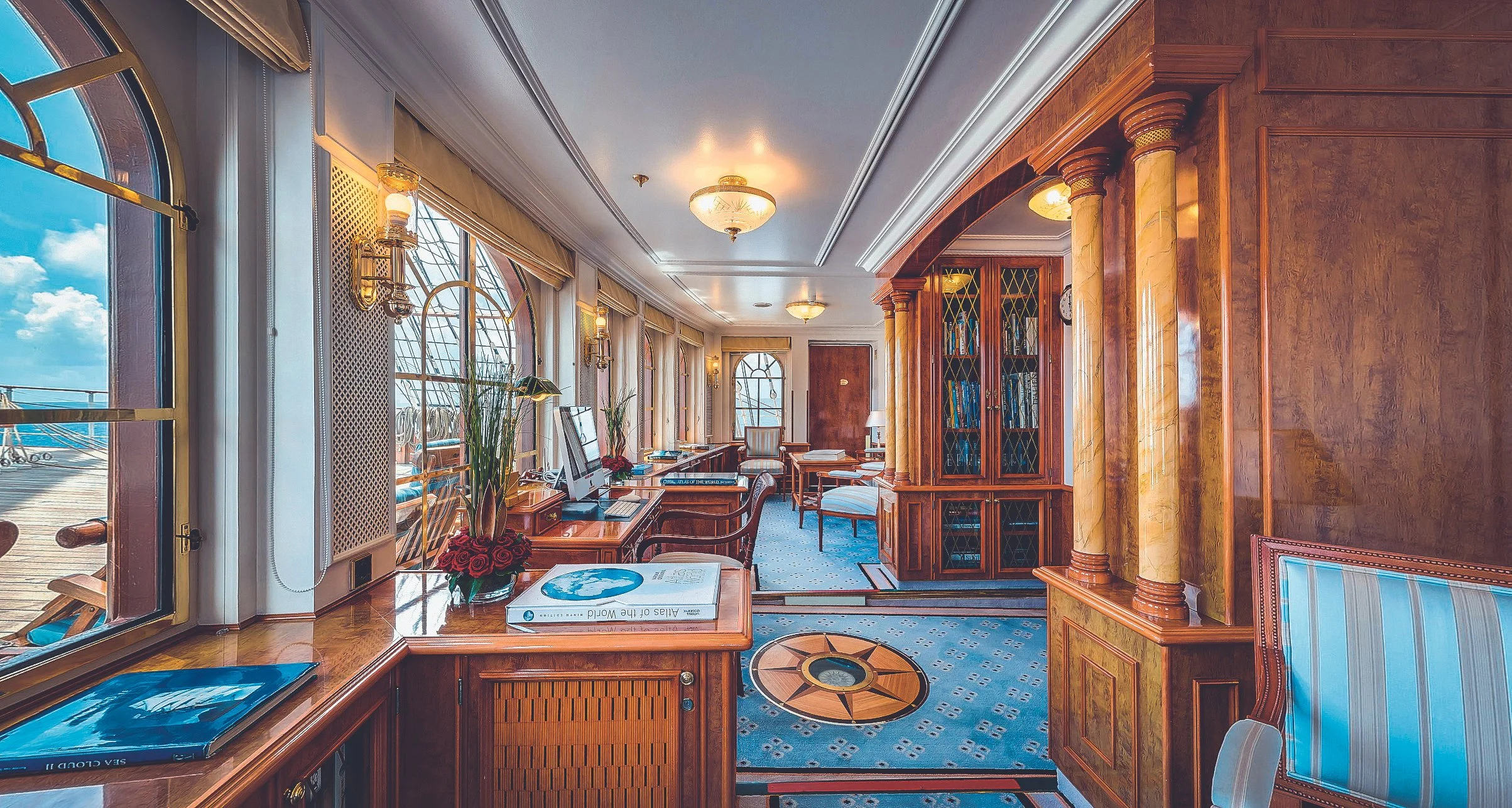Elegant maritim inredning