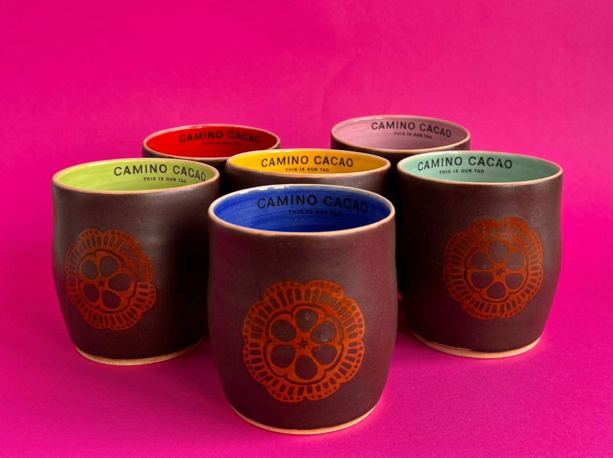 Colourful Handmade Ceramic Cups Signature cups that is locally made from an artist in Grimstad