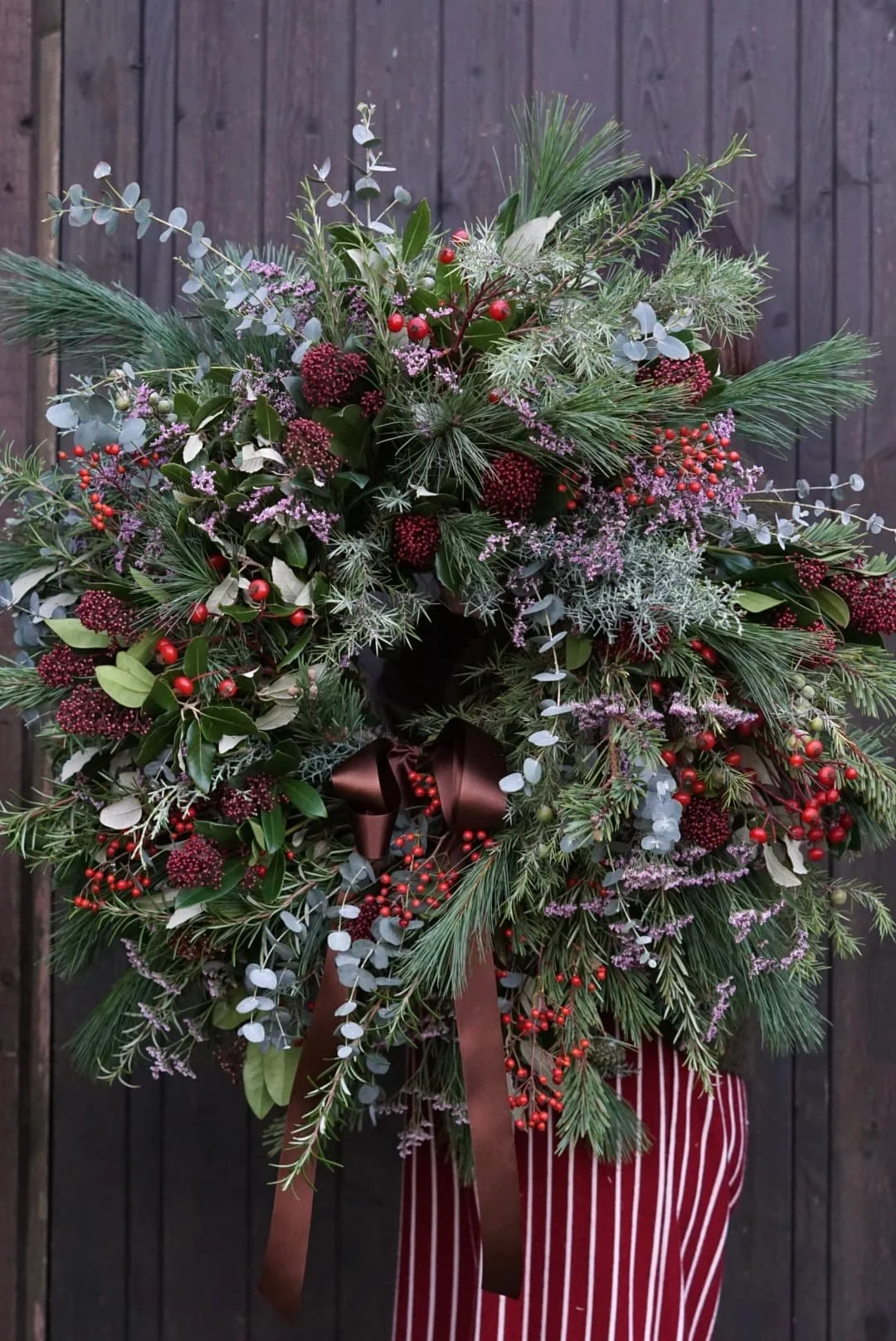Natural and seasonal luxury christmas wreath