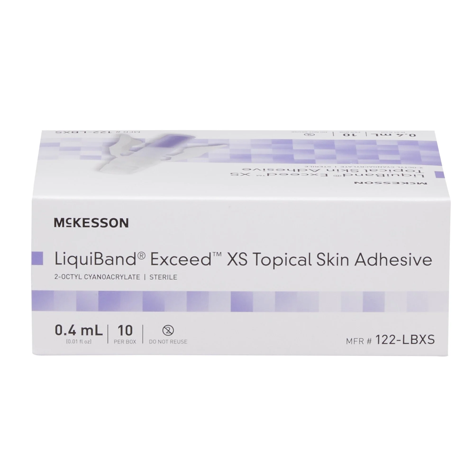 Skin Adhesive McKesson LiquiBand Exceed 0.4 mL Liquid Dome Applicator Tip 2-Octyl Cyanoacrylate