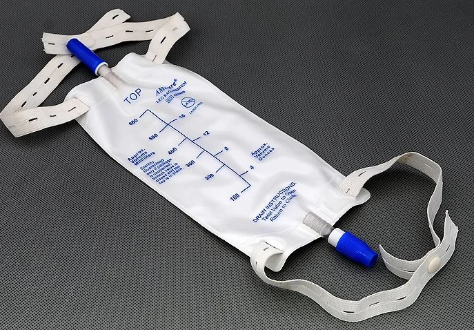 Urinary Drain Bag AMSure Anti-Reflux Valve / Twist Drain Valve Sterile Fluid Path 900 mL Vinyl | AS309N